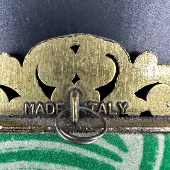 Vintage Italian Floral Pictures Ornate Metal Frames Wall Hangings Mid Century - Picture 4 of 8